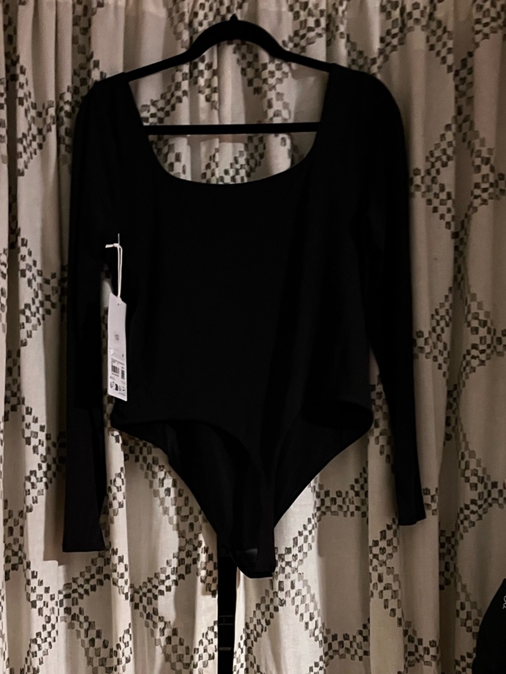 lululemon athletica Black Scoop-Neck Long Sleeve Bodysuit
